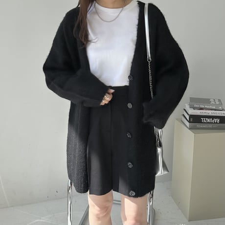 shaggy knit cardigan