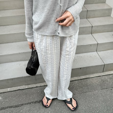 【SAMPLE SALE】stripe sucker wide pants