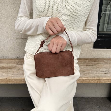 【SAMPLE SALE】mulch way square mini bag _ suede