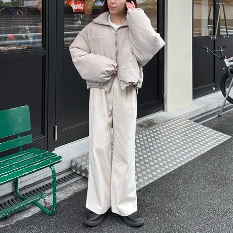 peach skin short down jacket