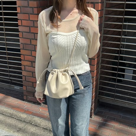 【SAMPLE SALE】bare rib knit bustier