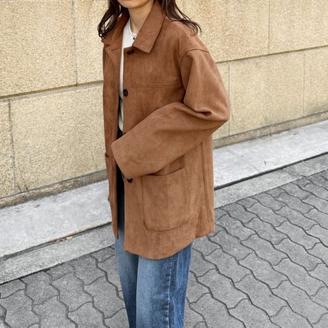 suede half jacket