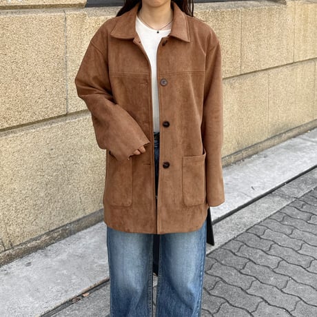 suede half jacket