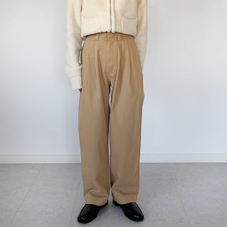 high-waist tuck straight pants