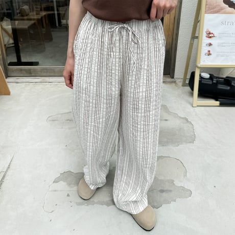 【SAMPLE SALE】stripe sucker wide pants