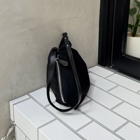 【SAMPLE SALE】one handle gather shoulder bag_suede