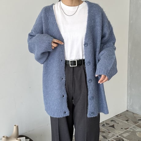 shaggy knit cardigan