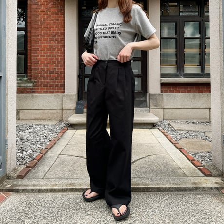 【SAMPLE SALE】cotton tuck pants