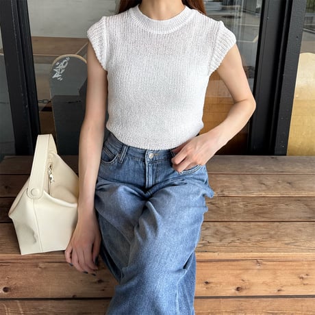 【SAMPLE SALE】french sleeve summer knit