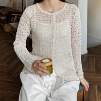 slab mesh knit cardigan