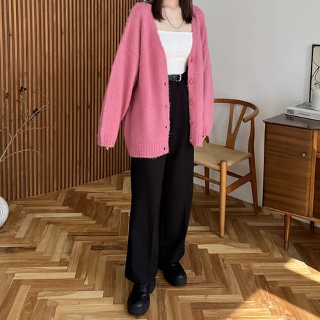 shaggy knit cardigan