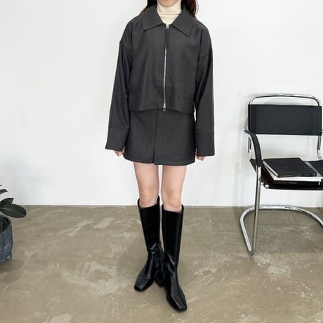 W zip short jacket