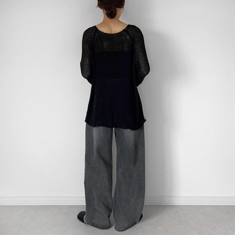 【SAMPLE SALE】sheer knit pullover