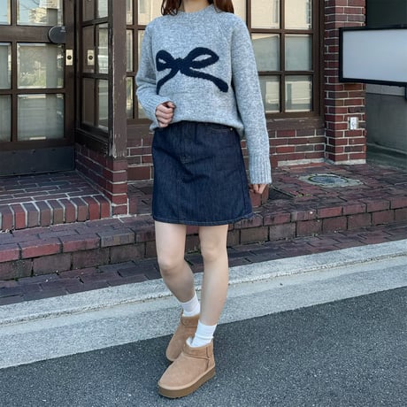 denim mini skirt