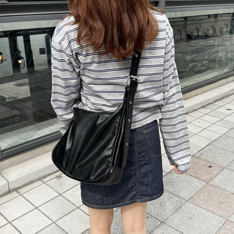 double belt shoulder bag