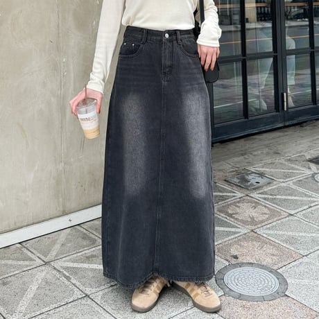 【SAMPLE SALE】denim long skirt