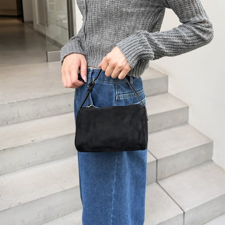 【SAMPLE SALE】mulch way square mini bag _ suede