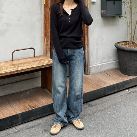 henry neck cut sew