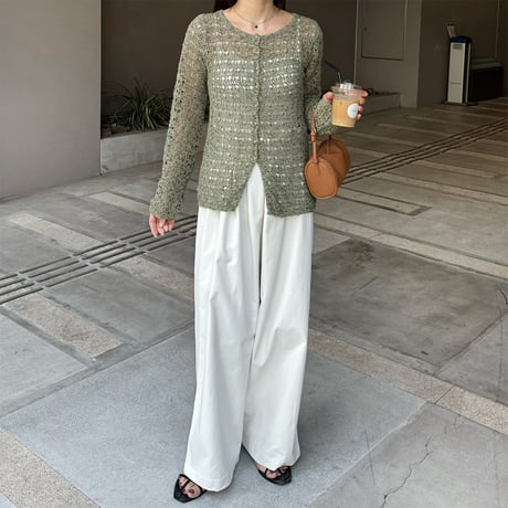 tuck balloon wide pants