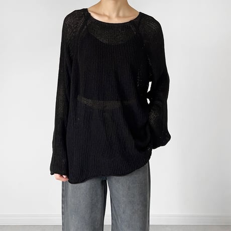 【SAMPLE SALE】sheer knit pullover