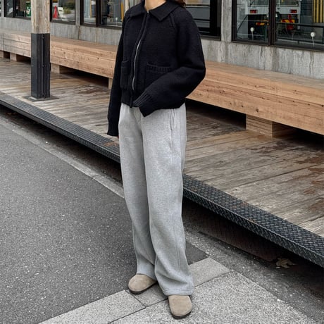 pocket zip knit cardigan