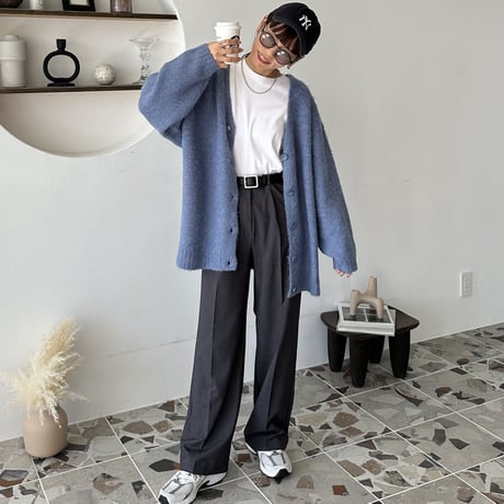 shaggy knit cardigan