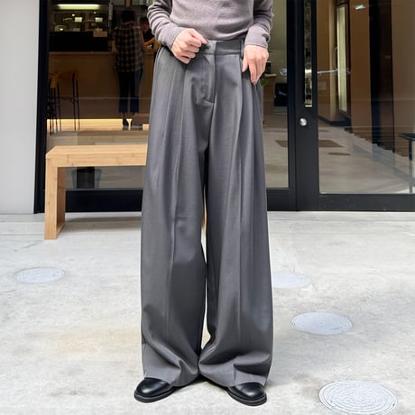 【SAMPLE SALE】double tuck wide slacks
