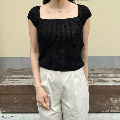 【SAMPLE SALE】wide square neck knit