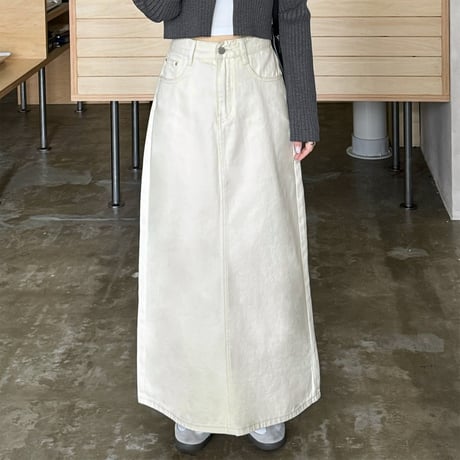 【SAMPLE SALE】denim long skirt