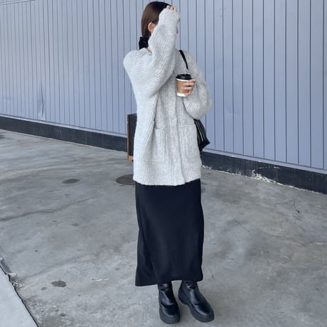 loose knit rib stitch cardigan