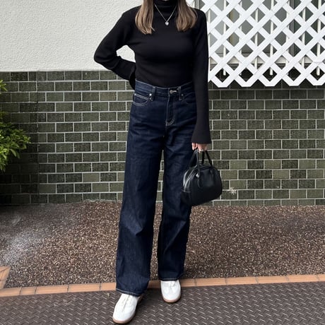 flare cuffs rib knit