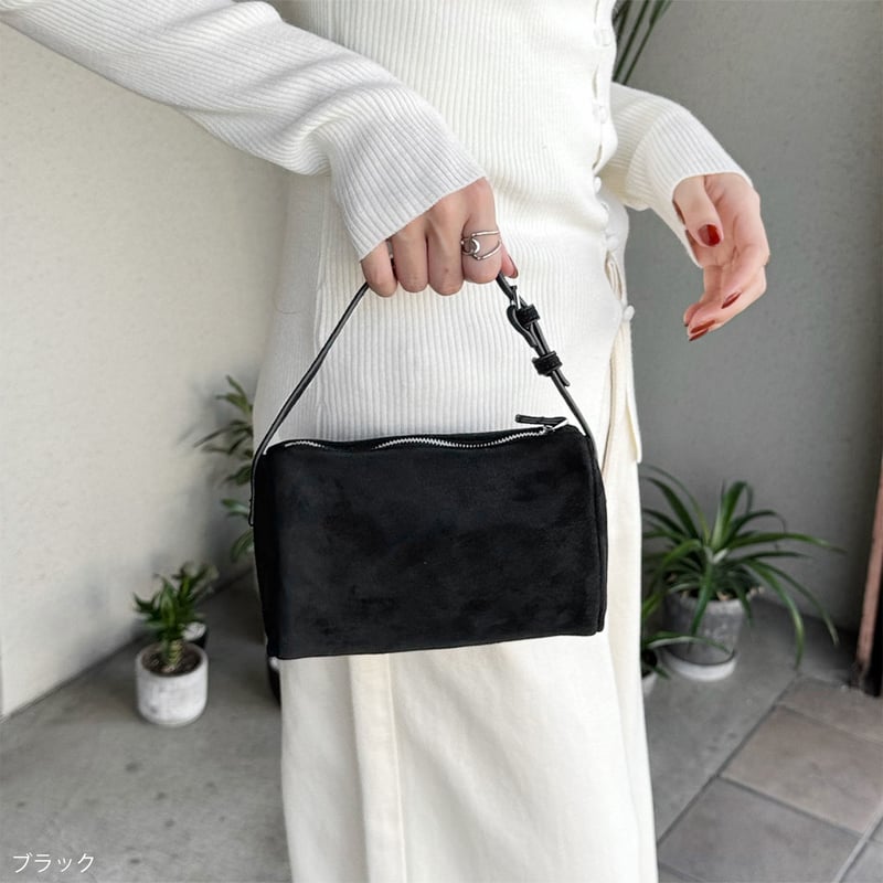 mulch way square mini bag _ suede | LE MORE
