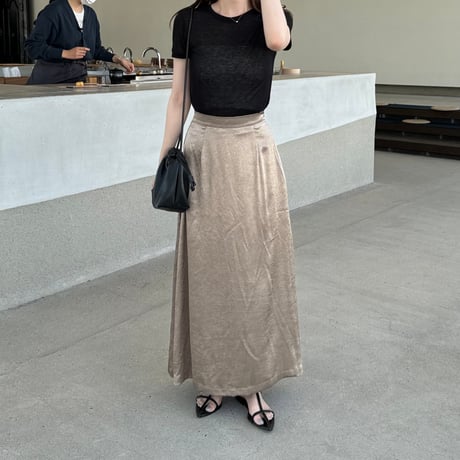 satin jaguared flare skirt