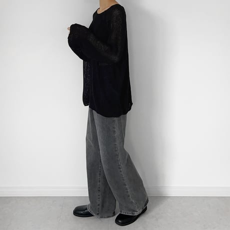 【SAMPLE SALE】sheer knit pullover