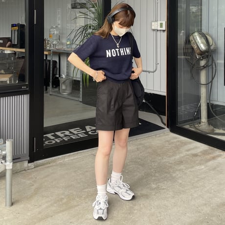 half sleeve logo knit