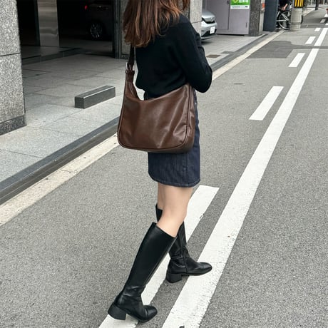 double belt shoulder bag