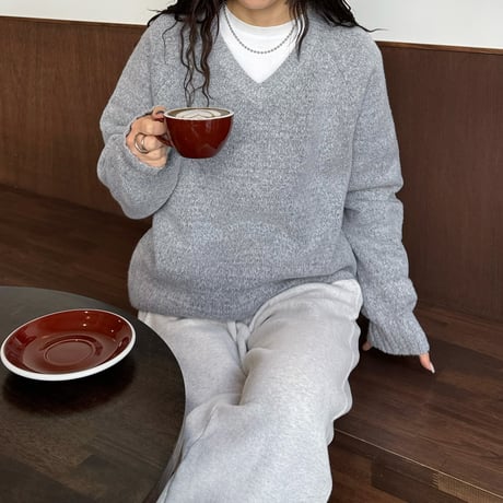 daily V neck knit