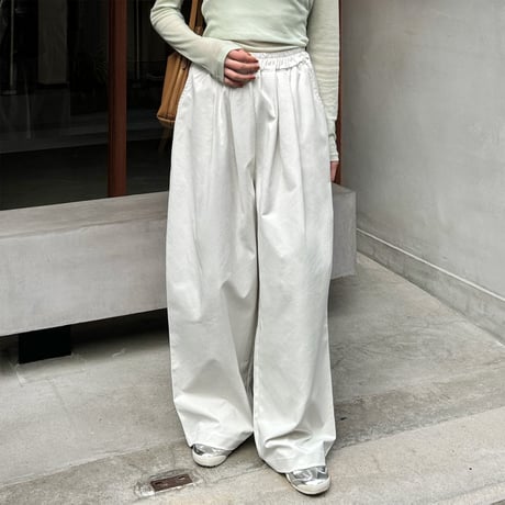 tuck balloon wide pants