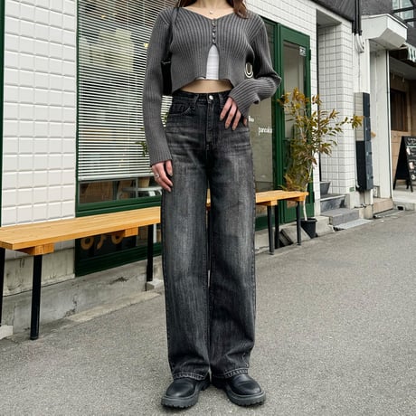 【SAMPLE SALE】semi wide straight denim pants