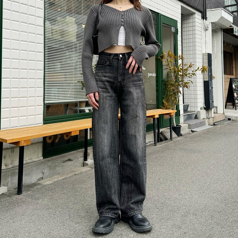 LEMAIRE ハイライズ ストレートジーンズ セミワイドストレートデニムパンツ | LE MORE