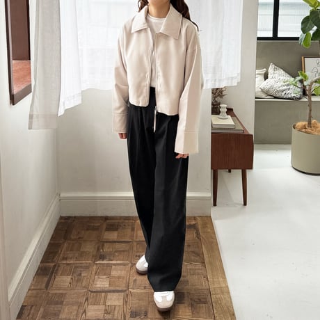 W zip short jacket