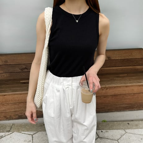 【SAMPLE SALE】simple rib tank