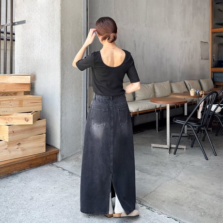 back open half sleeve tops