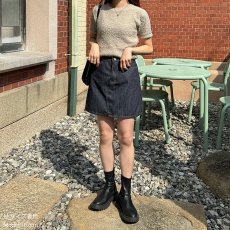 denim mini skirt