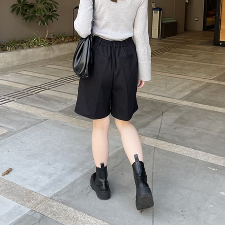 brushed twill half pants
