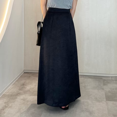 satin jaguared flare skirt