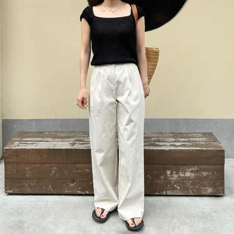 【SAMPLE SALE】wide square neck knit
