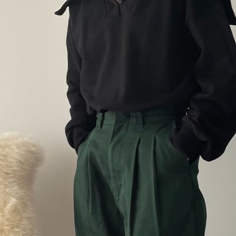 high-waist tuck straight pants