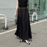 satin jaguared flare skirt