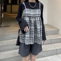 tweed check pattern bustier